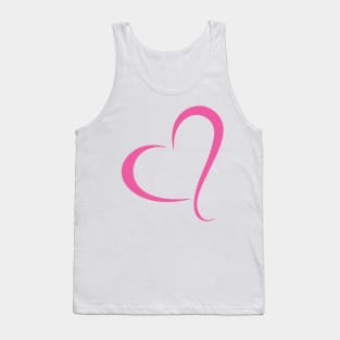 Pink Open Love Hearts Tank Top